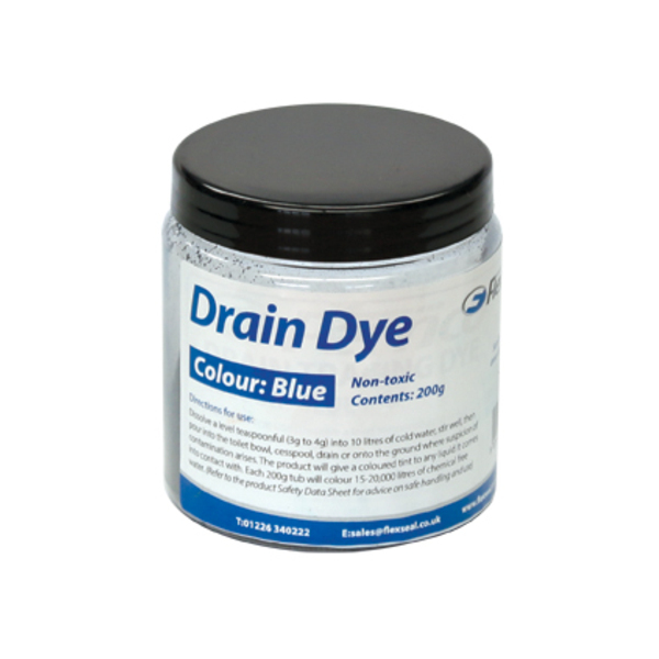Drain Dye fargestoff 200 gram blå, f/lekkasjetest