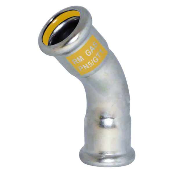 54 mm Inoxpres GAS  bend 45, m/2 muffer