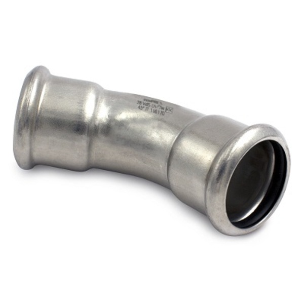 139,7 mm Inoxpres syrefast bend 45, innvendig/innvendig oversize