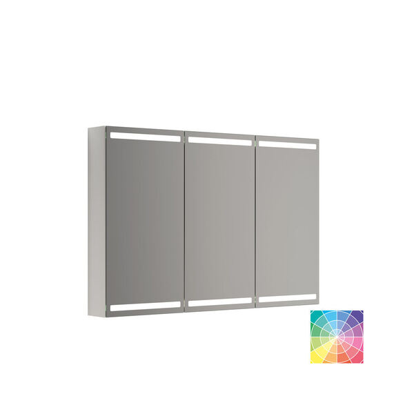 Speilskap Parallel m/lys og lysstyring, m/3 dørere 80x120x15 eik NCS