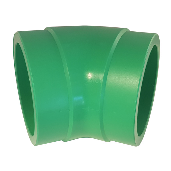 160mm Blue/Green pipe albue 45gr, f/buttsveising