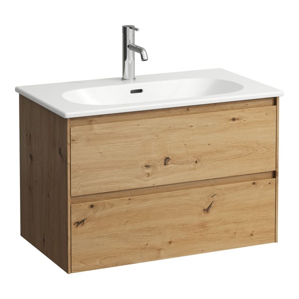 Lua møbelpakke m/2 skuffer og servant, 800x525x455 vill eik
