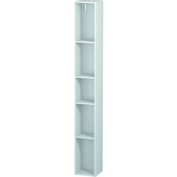 L-Cube loddrett hylle med 5 rom, 180 x 1400 mm, hvit matt