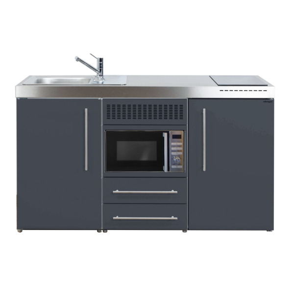 Premiumline minikjøkken 1500 venstre, grå 740 x 1500 x 980 mm