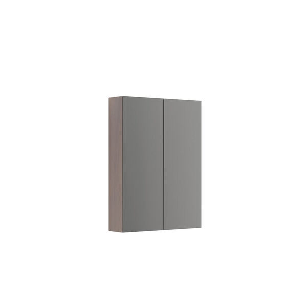 Speilskap Primo m/lysstyring, m/2 dørere 80x60x15 grå eik