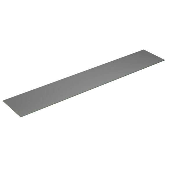 Benkeplate Form 220-232x40, lys grå