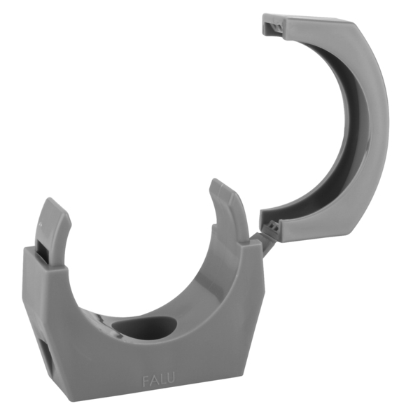 Falu rørklammer m/snaplock, 50 mm grå
