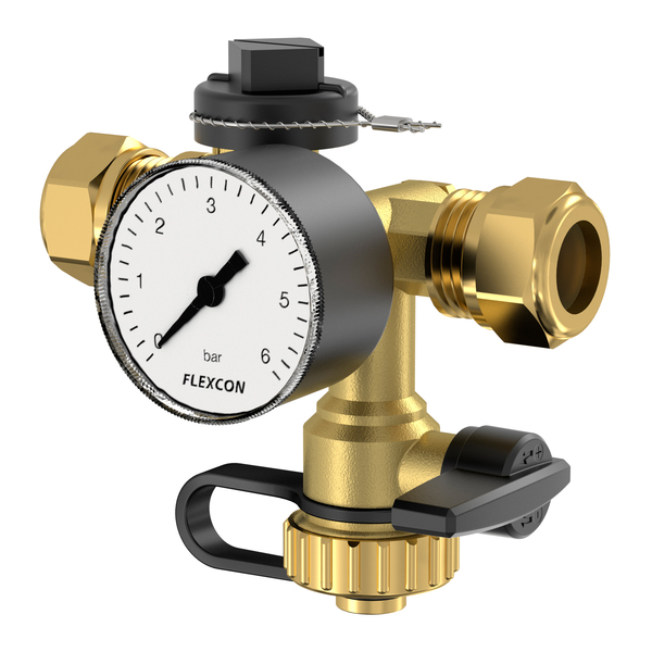 1/2 Flexfast hurtingkobling m/manometer