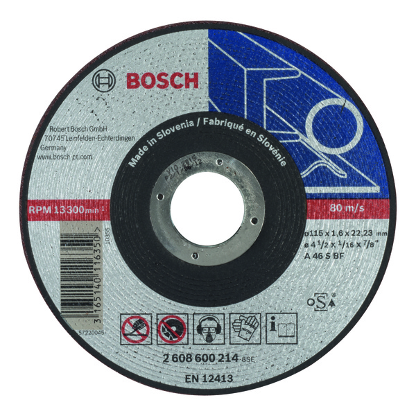 Bosch kappeskive rett metall K46, 115x22,2x1,6