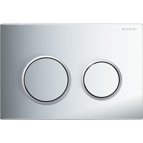 Omega 20 betjeningsplate, blank krom/matt krom