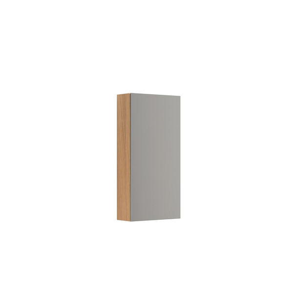 Skap m/1 speildør høyre 80x40x15, lys eik