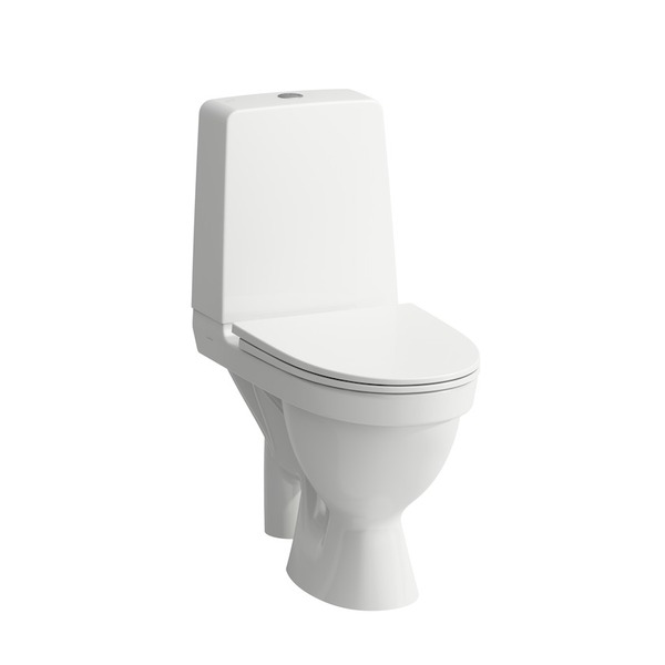 Laufen Kompas gulvtoalett, rimless, åpen S-lås m/dobbelspyl f/liming u/sete
