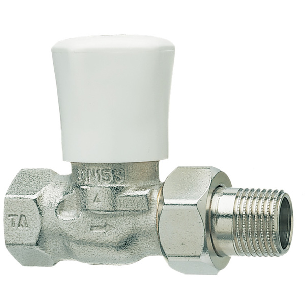 3/8 radiatorventil RVO-1 rett, m/anslutning