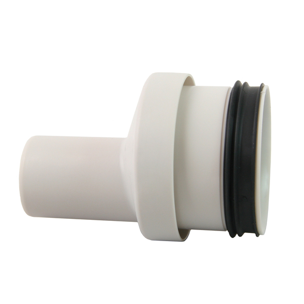 75 mm x 40 mm Smartline overgang PP, med nippel og spissende, hvit