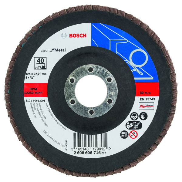 Bosch lamellskive K40, 125x22 mm