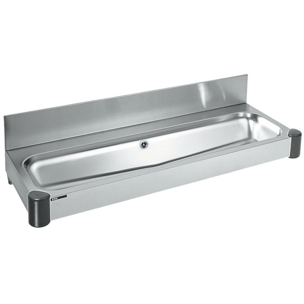 Intra P121 vaskerenne for vegg m/overløp, rustfritt stål, 1200x430x140