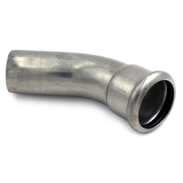 139,7 mm Inoxpres syrefast bend 45, innvendig/utvendig oversize