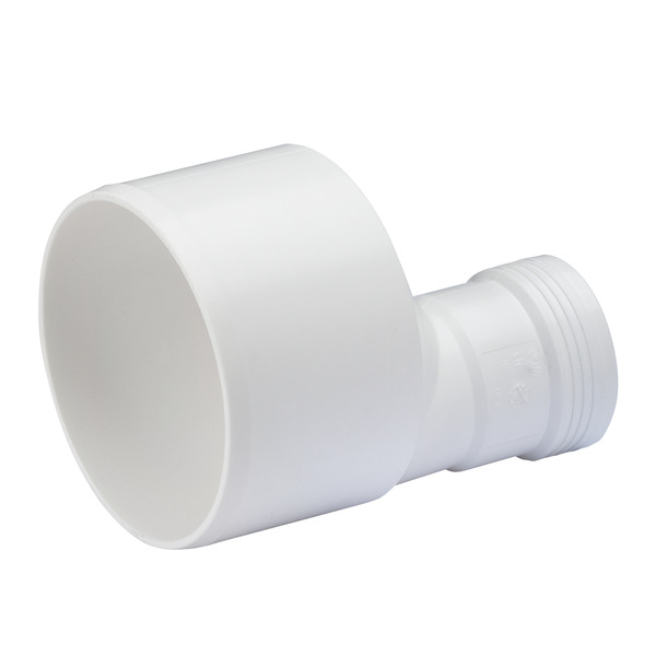 75 mm x 50 mm Wafix overgang eksentrisk PP, hvit