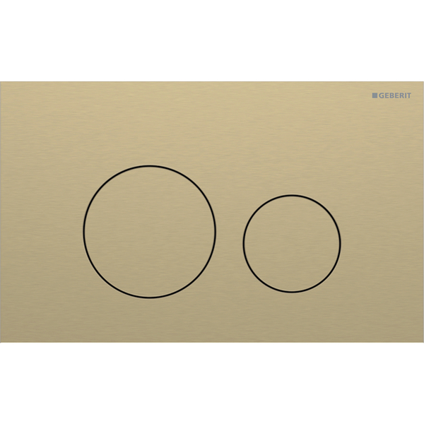 Sigma 40 betjeningsplate round, Messingfarger / Børstet, easy-to-clean-belegg
