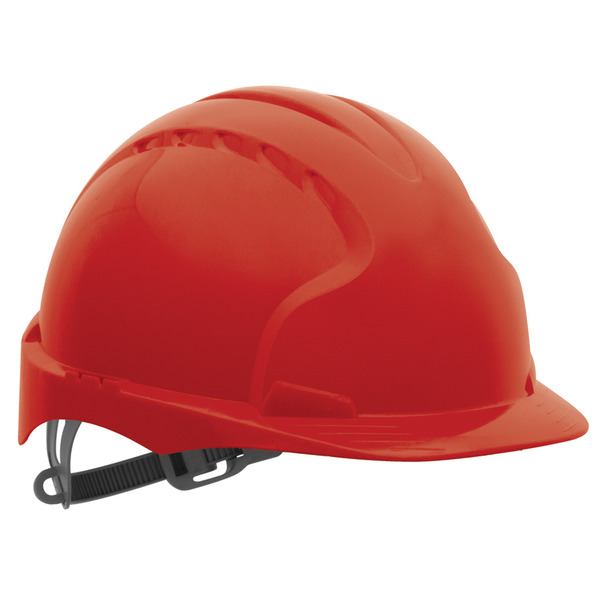 JSP EV03 vernehjelm u/ventilasjonshull, rød