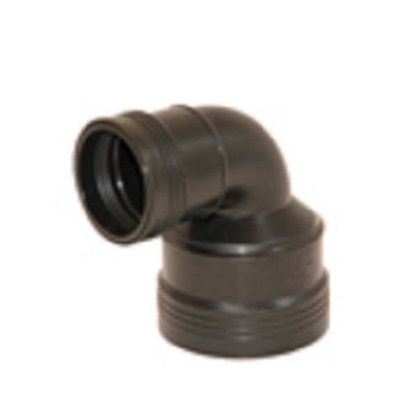 75 mm x 50 mm Wafix Pluss reduksjonsbend 88,5°, sort