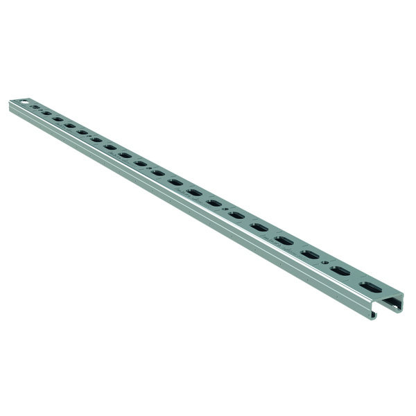 41x21x2,5 mm x 6 mtr montasjeskinne, elforzinket