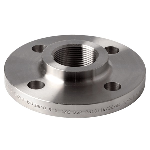 1/2" DN15 syrefast gjengeflens PN10-40, 1.4404 EN1092-1-13