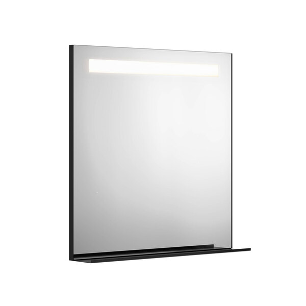 Artic Speil M/Lys Og Hylle 80cm Sort