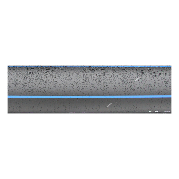 75 mm PE100 trykkrør SDR11 blå stripe, lengde a 6 mtr