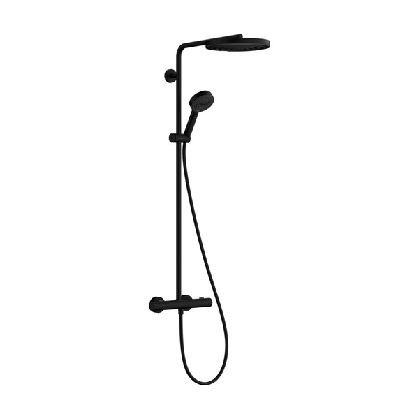 Pulsify S Puro Showerpipe 260 1jet, m/Ecostat Fine, hånddusj 3jet, matt sort