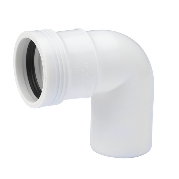 32 mm Wafix bend 88° PP, hvit