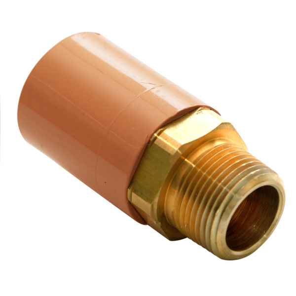 1" x DN25 CPVC overgang, muffe x utvendig gjenge, Blazemaster
