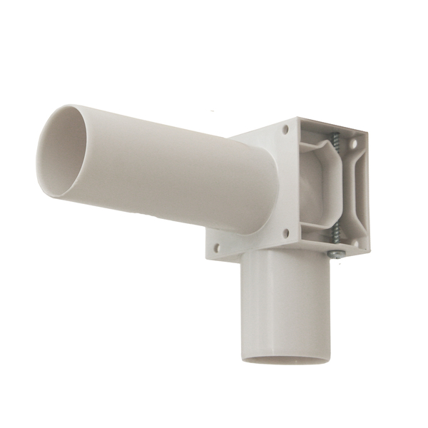 40 mm Smartline bend 90° PP, med veggfeste, hvit