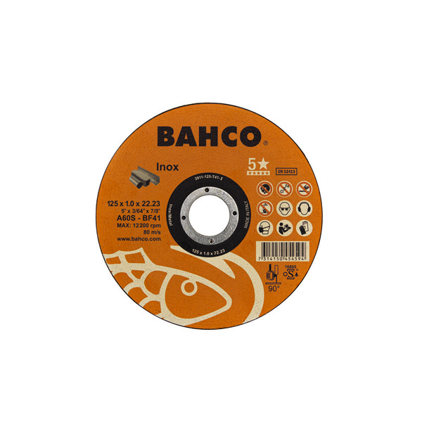 Bahco kappeskive A60S 125x22,2x1,0, f/metall