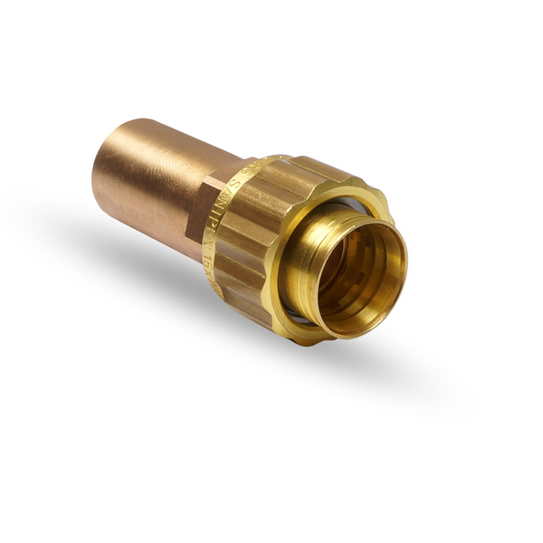 15x16 mm Sanipex press/loddeunion, i bronse