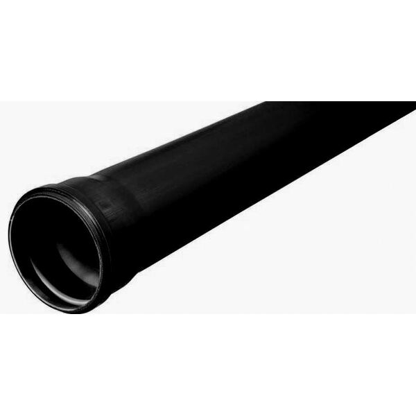 400 mm Overvannsrør PVC SN8, 6 meter, sort