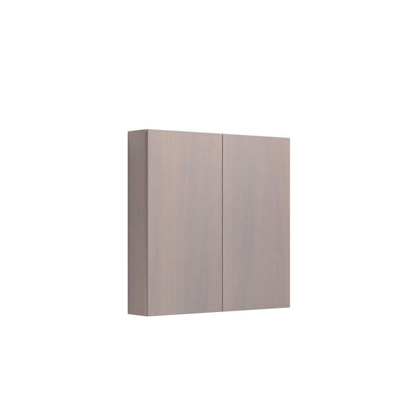 Skap m/2 dører 80x80x16, grå eik