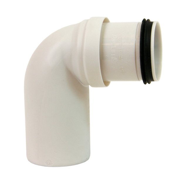 40 mm Smartline bend 88° PP, hvit