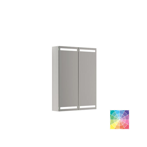 Speilskap Parallel m/lys og lysstyring, m/2 dørere 80x60x15 eik NCS