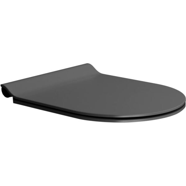 GSI Pura slim toalettsete med SoftClose og QuickRelease, matt sort