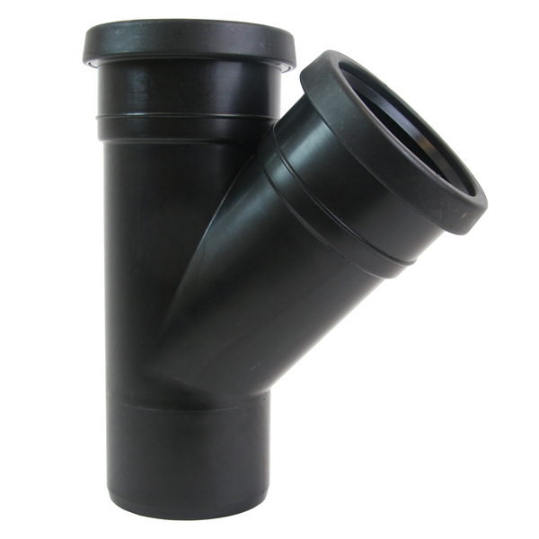 90 mm x 90 mm PP gren 45°, sort