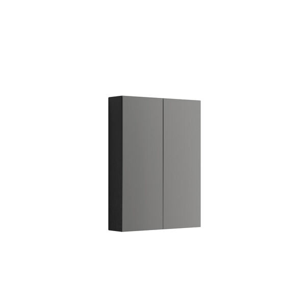 Speilskap Primo m/lysstyring, m/2 dørere 80x60x15 noir