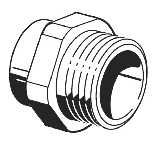 1x1/2 L=33 Red pipe nippelmuffe