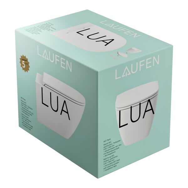 Lua veggskål uten spylekant, hvit