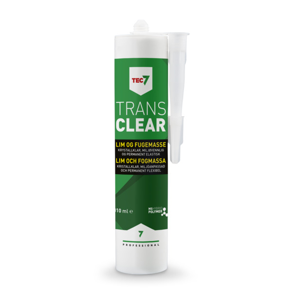 TEC7 Trans Clear fugemasse, 310 ml patron, krystallklar elestisk