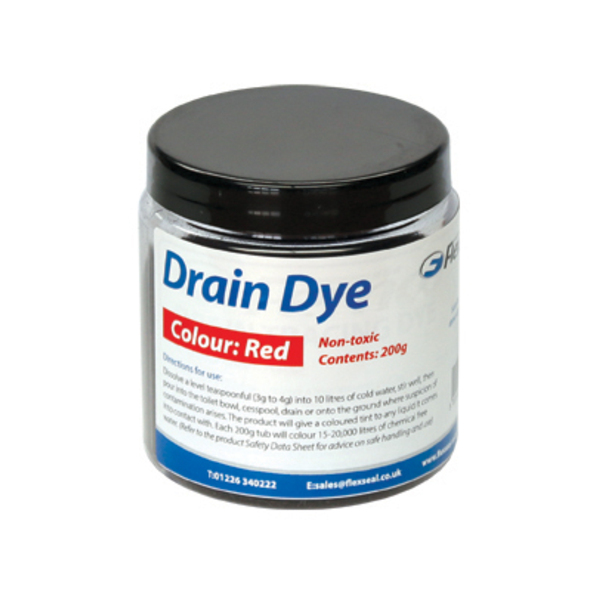 Drain Dye fargestoff 200 gram rød, f/lekkasjetest