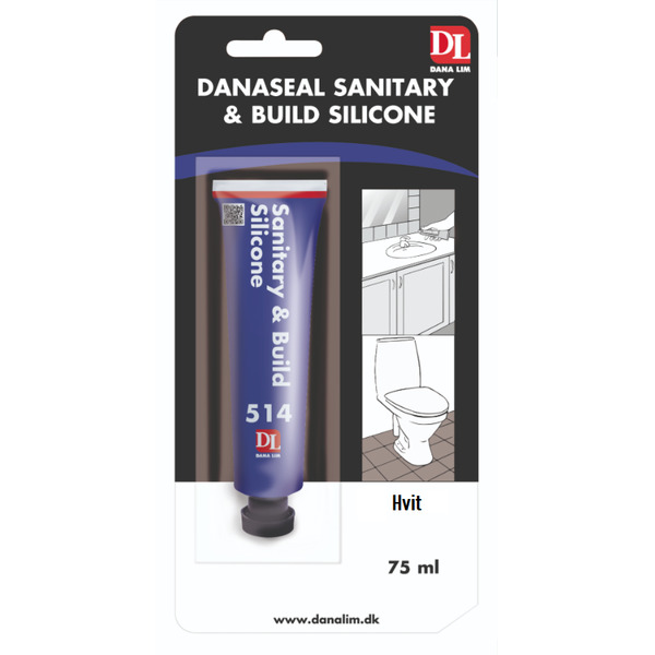 75 ml Danaseal Hvit Silikon, BF
