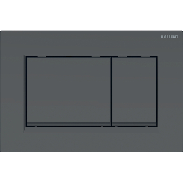 Sigma 30 betjeningsplate, dobbelskyll, sort matt/sort