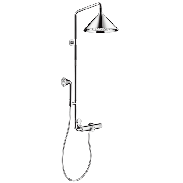 Axor Showers/Front showerpipe, m/termostat og hodedusj 240, krom