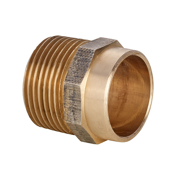 10 mm x 3/8" overgangsnippel 4243G kapillar, utvendig gjenge, kobber